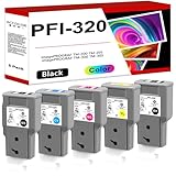 PFI-320 Ink/PFI-320 PFI320 Pigment Ink Tank Bundle Compatible PFI-320MBK PFI-320BK PFI-320C PFI-320M PFI-320Y PFI-320 Ink Replacement for Canon PFI-320 Ink imagePROGRAF IPF TM-200 TM-205 TM-300 TM-305