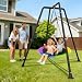 Swing Set with 35 Saucer Swing, Sensory Swing Set, Metal Swing Stand with Saucer Swing, X-Shaped Swing Frame, Hammock Chair with Stand, w/4 Ground Stakes, for Indoor and Outdoor 330LBS (Multicolor), Image 5 Swing Set with 35 Saucer Swing, Sensory Swing Set, Metal Swing Stand with Saucer Swing, X-Shaped Swing Frame, Hammock Chair with Stand, w/4 Ground Stakes, for Indoor and Outdoor 330LBS (Multicolor), Image 5