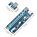 PCI-E Riser Mining Card, Dr.meter VER 006C 16x to 1x Powered Riser Adapter Card w/60cm USB 3.0 Extension Cable & MOLEX to SATA Power Cable GPU Riser Adapter (PCI-E-1 Pack)