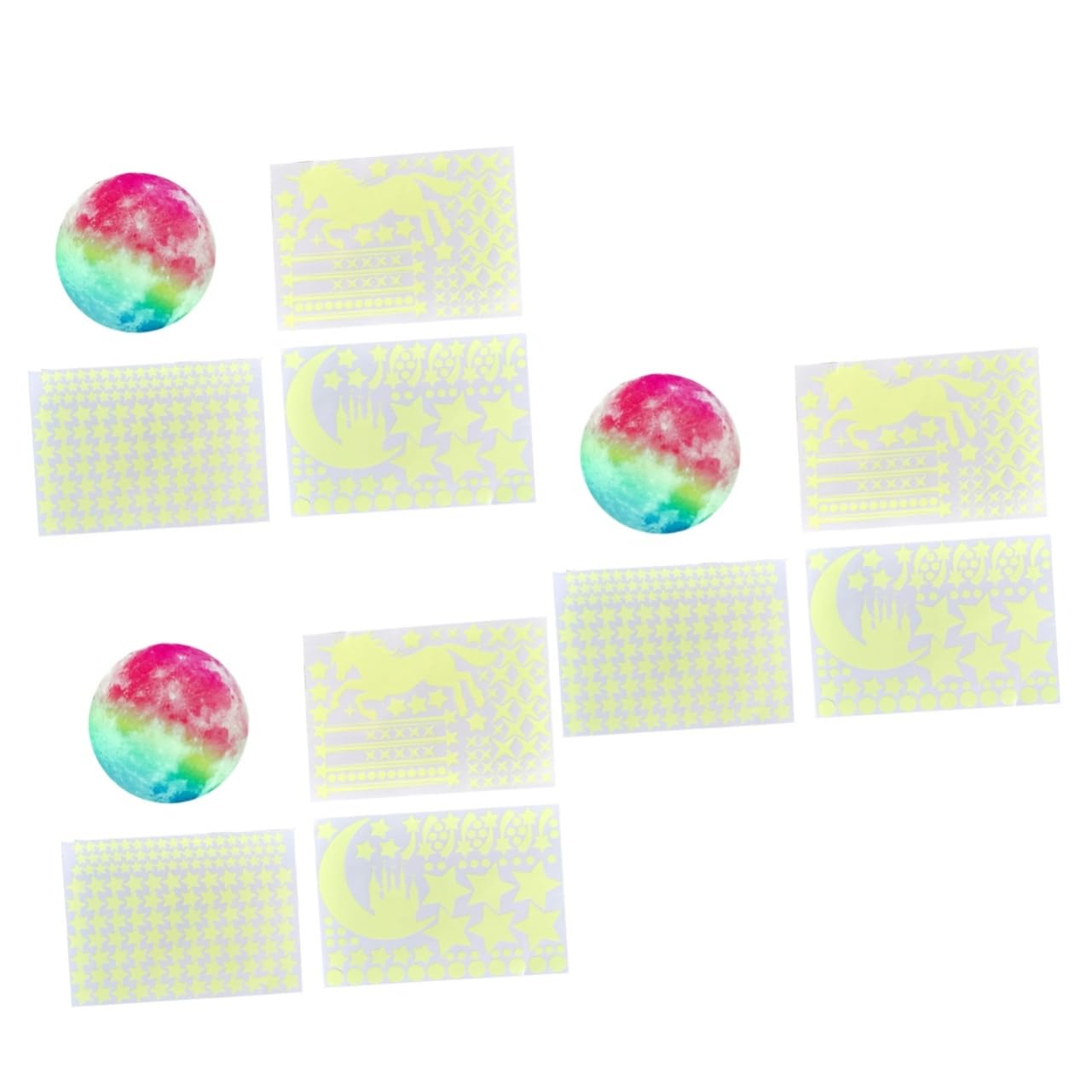 Autocollant de lune lumineux et dessin animé arc-en-ciel idée cadeau enfant