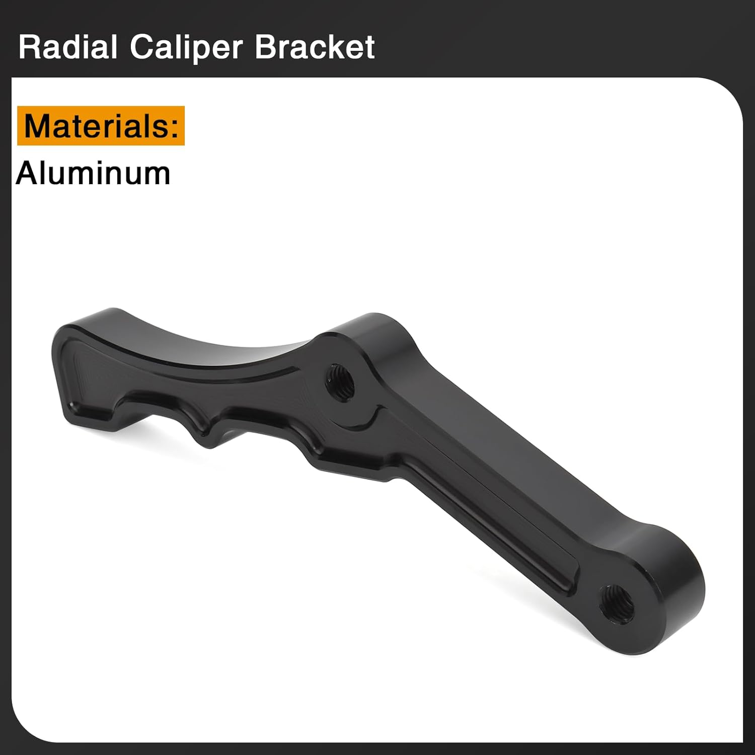 Front Brake Caliper Radial Mount Bracket for Harley 1984-1999 Touring Dyna Softail Sportster FXR 11.5 and 11.8 Rotors (Black)