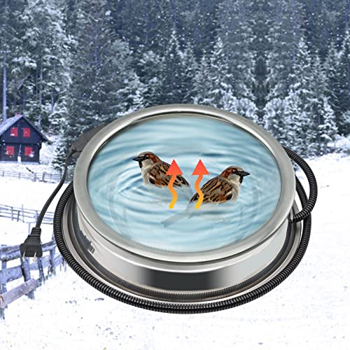 Paulozyn Heated Base For Chicken Waterer Winter, Heated Poultry Waterer Drinker Base For Metal Plastic Poultry Fountain Chicken Coop Accessories, 110V 48W With 4.9Ft Extension Cord #TOP6