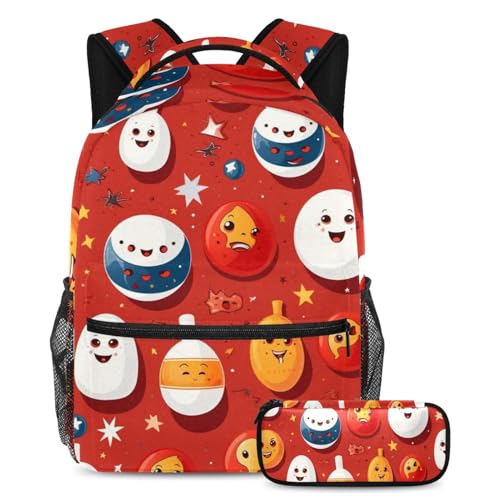 Cartable enfant Bowling rouge amusant ensemble idéal pour l'école et loisirs