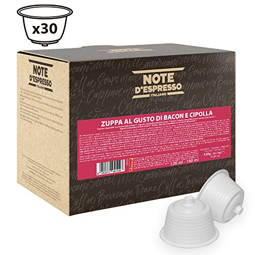 Note D'Espresso - Cápsulas de caldo de beicon y cebolla, 14 g (caja de 30 unidades) Exclusivamente Compatibles con cafeteras de cápsulas Nescafé* y Dolce Gusto*