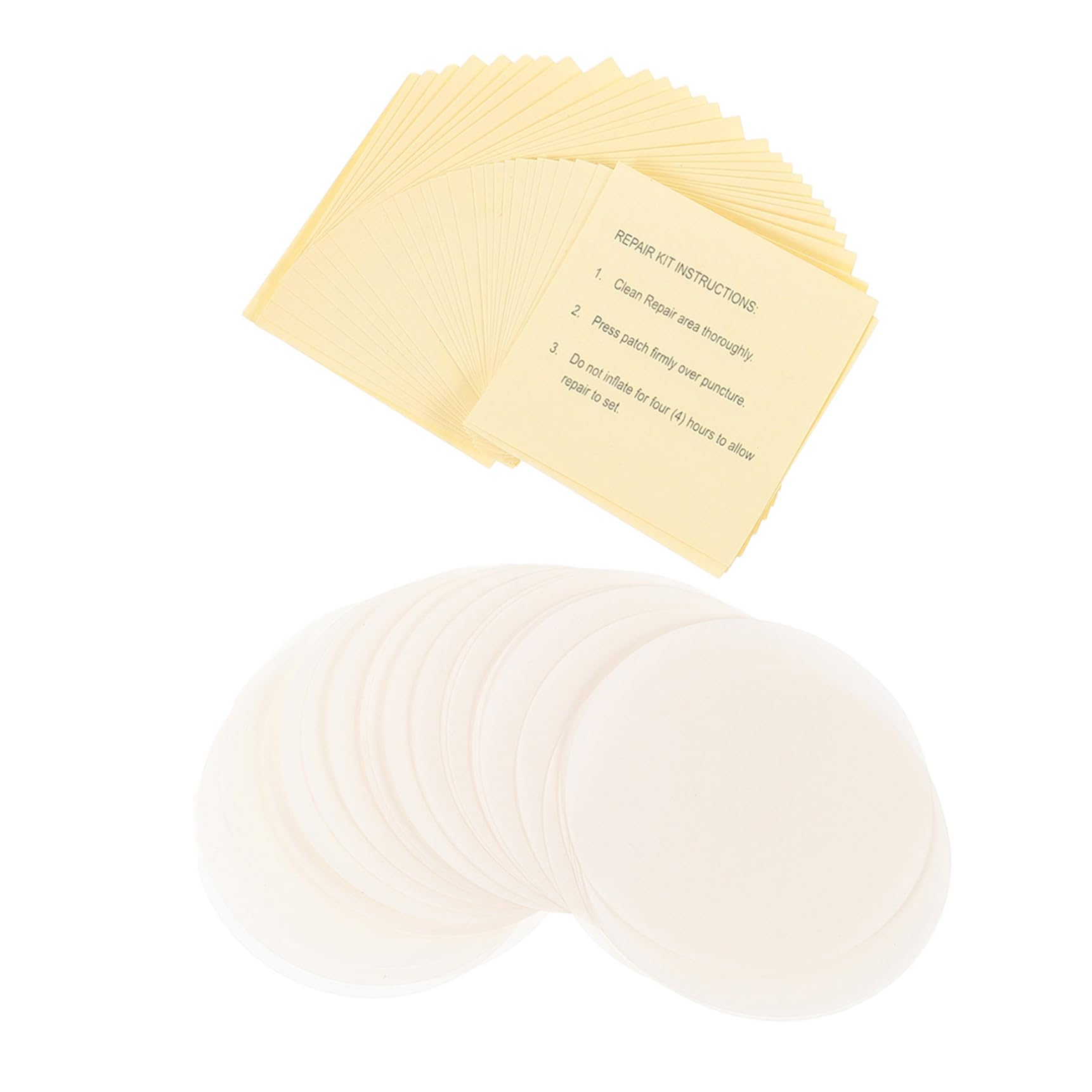 60pièces Kit De Réparation Gonflable Patchs Autocollants Étanches pour Bouées Canots Et Jouets Aquatiques Ronds Carrés