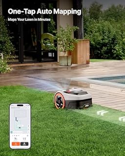 Segway Navimow i205 AWD Robotic Lawn Mower without Boundary, All-Wheel-Drive for 45% Slopes, EFLS NRTK + Vision, Auto Mapping, Incl. 2.55 Ah Battery, Rec. 500 m², No RTK Antenna Required