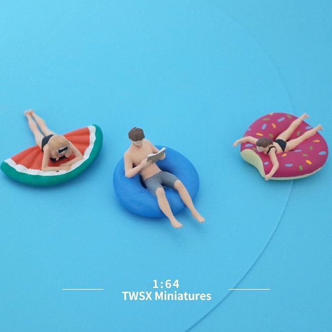 Modelos en miniatura escala 1:64 Pool Queue 3 piezas miniatura 5