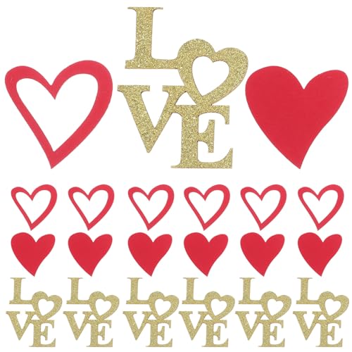 DOITOOL 100 Piezas Confeti Bodas Decorativo de Papel Rojo y Dorado para Bodas Aniversarios y San Valentín Fácil de Esparcir para Ambientación Romántica