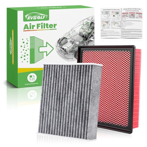 RVgolf Engine+Cabin Air Filters Kit Fit for Toyota Tacoma V6 3.5L 2016 2017 2018 2019 2020 2021 2022 2023 Engine Air Filter Replacement Cabin Air Filter Accessories# CF10374 CA11895