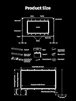 Vista 7 de JMGO 100 inch Projector Screen, 4K/3D/HDR Support, Anti-Wrinkle, High Contrast, Front & Rear Projection, Easy Setup for Home Theater, Outdoor