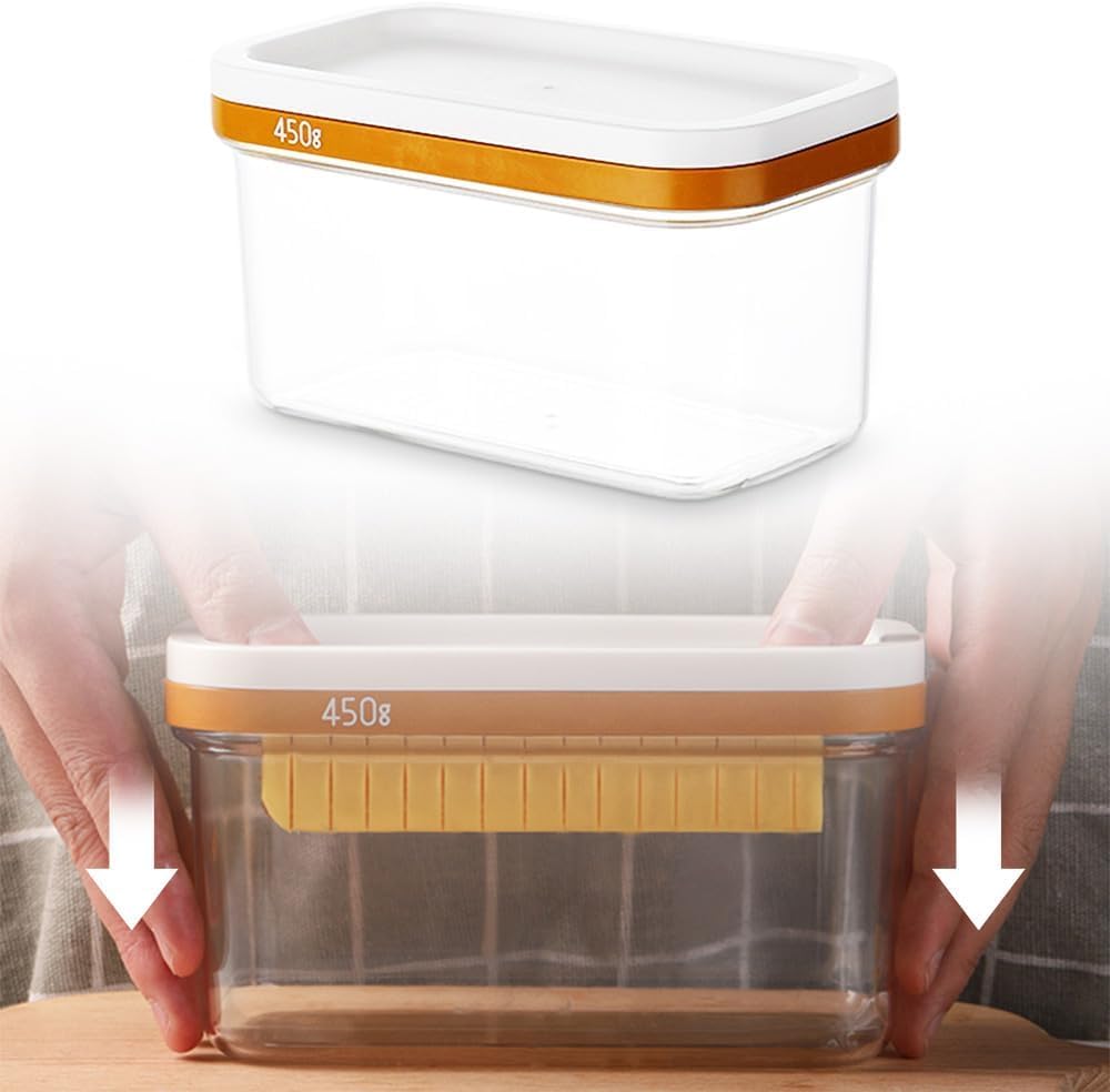 Istara Baking Sealing Easy to Use Plastic Butter Cutting Box Butter Cutter Dish Cheese Keeper Storage Container 4