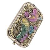 Format de poche peu encombrant : conçu pour se glisser confortablement dans votre poche ou votre sac à main, vous d'avoir toujours un miroir à portée de main sans encombrement, joli miroir compact, mini miroir pour sac à main