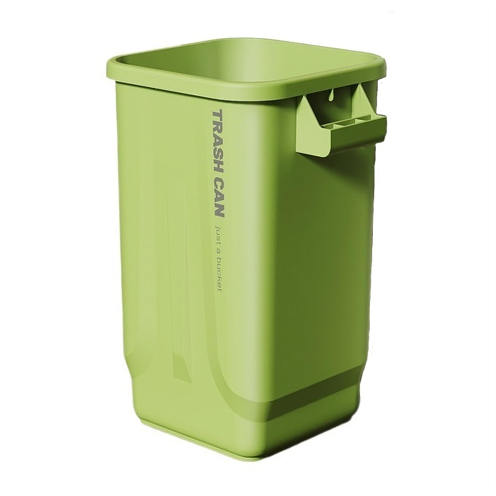 Kwadratowy plastikowy kosz na śmieci, kosz na śmieci o dużej pojemności 23/32 l z mocnym uchwytem, nowoczesny kosz na śmieci z otwartą kuchnią, 2 kolory Pojemnik na odpady kuchenne (zielony, mały)