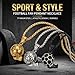 APXXAIBO Sports Fashion Soccer Necklaces, Soccer Fan Athlete Pendants, Stainless Steel Jewelry (Style 1)