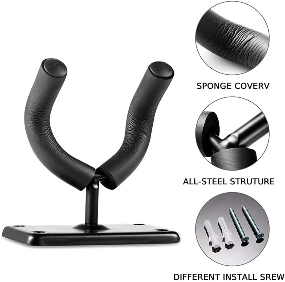 Guitar Hanger Hook Holder Metal Wall Mount Stand Bracket Ukulele Display Rack Lightweight Portable Music Elements image 5
