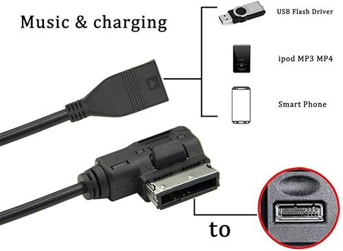 Miniatura 5 de Fydun Adaptador USB, interfaz de música USB AMI MMI AUX MP3 Cable adaptador para S4 S5 S6 4F0051510G