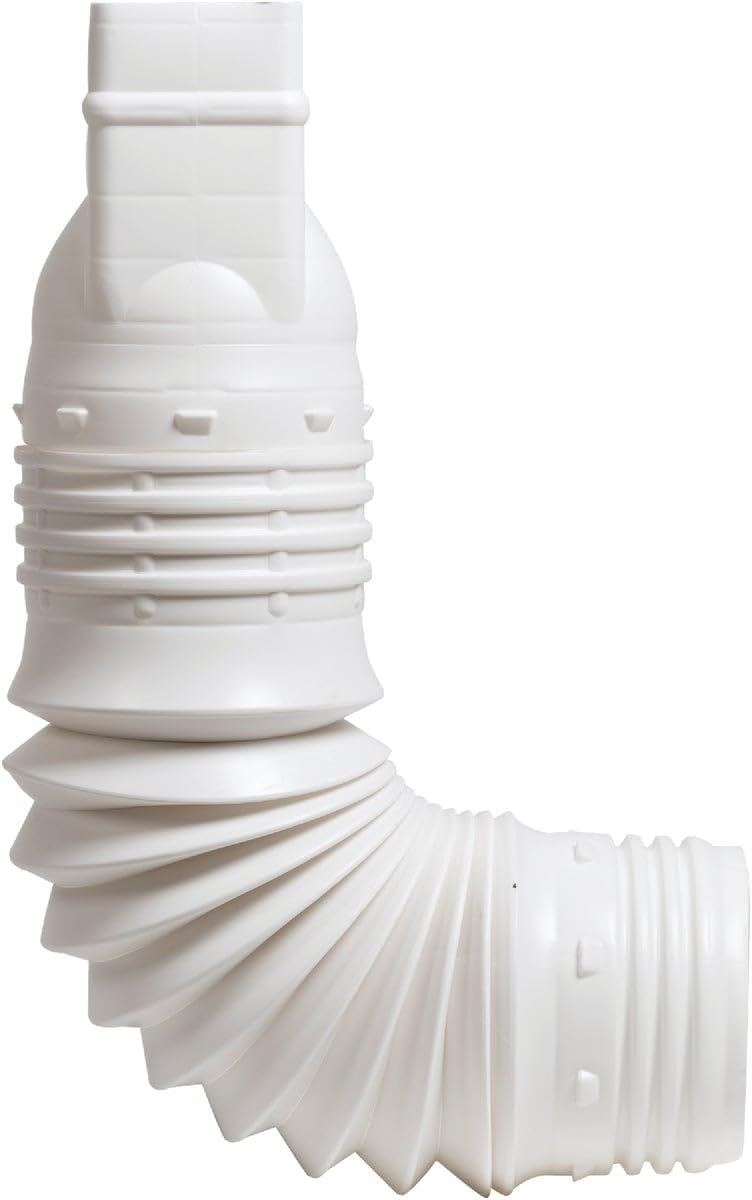 Amerimax ADP53129 Flex A Spout 3" x 4" White Flexible Downspout Adaptor - Quantity 7