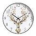 HPPSLT Horloge Murale tête de cerf de Dessin animé Nordique Horloge d'art Horloge silencieuse de Dessin animé de Quartz-5