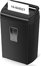 Bonsaii 10-Sheet Cross Cut Paper Shredder, 5.5 Gal Heavy Duty Shredder with Transparent Window – Perfect for Home Office, Safely Destroys Credit Cards, Staples & Clips