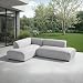 Produktbild IDIMEX Outdoor-Sofa Calabria gepolstert, Hellgrau  mit gemütlicher Polsterung für Ihre Gartenlounge aus wetterfestem Stoff und robustem Aluminium für Terrasse oder Balkon