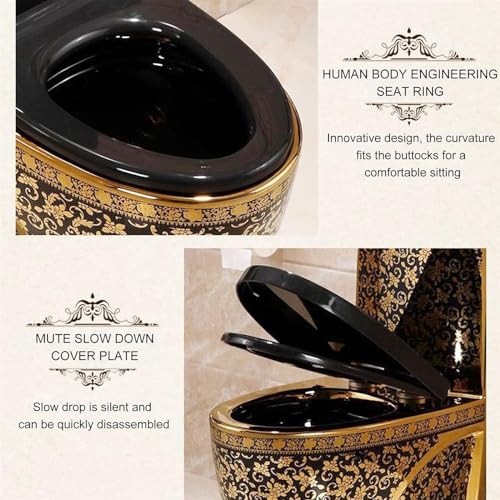 Toaleta Golden Toliet, Toalety Do Łazienek O Podwyższonej Wysokości, Toaleta Jednoczęściowa, Toaleta Z Podwójnym Spłukiwaniem I Komfortowym Siedziskiem, Toaleta Kom,300mm-27.2x30.7x15.3in