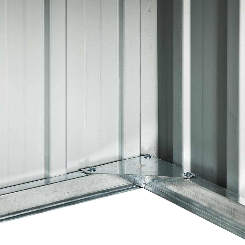 vidaXL Capanno per Robot Tosaerba 92x97x63 cm Acciaio Zincato Grigio