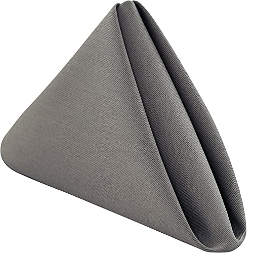 Oakias Grey Cloth Napkins 12 Pack – 18 X 18 Inches – Cotton Blend Dinner Napkins – Soft, Durable & Highly Absorbent – Machine Washable #TOP3
