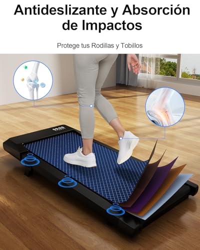 Miniatura 7 de Copant Cinta De Correr Con 6 Inclinación, Cinta De Correr Con Lcd Scarn, 2.5 Hp Caminador Con App Mando A Distancia Carga Max 136kg, 1.5-6km H Para El Hogar O La Oficina