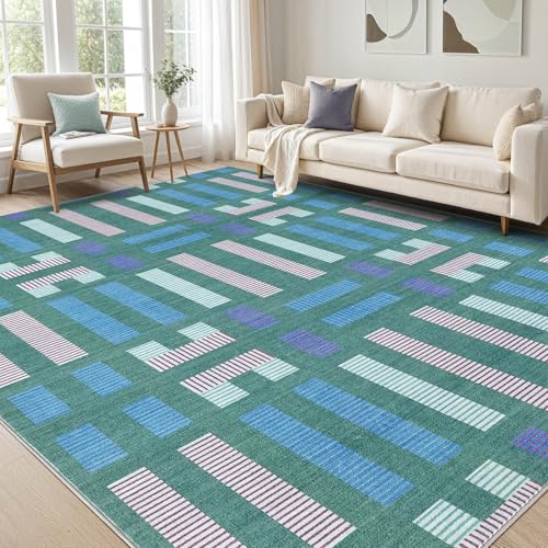 Image of cotiled Boho 8x10 Area Rugs for Living Room: Large Moroccan Washable Rug