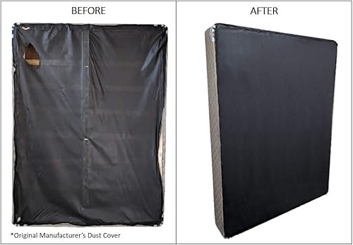 Miniatura 3 de Tela de cubierta contra el polvo de 40 pulgadas x 3 yardas, color negro, para bases de somier, restauración de muebles