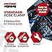 NITRO4X4 Stainless Steel Hose Clamps Set - 2 Adjustable Hose Clamp (1-3/4 to 2-3/4 Inch, 44-70mm) - Heavy Duty Radiator Hose Clamps for Fuel Line, Plumbing, Automotive, and Mechanical Applications