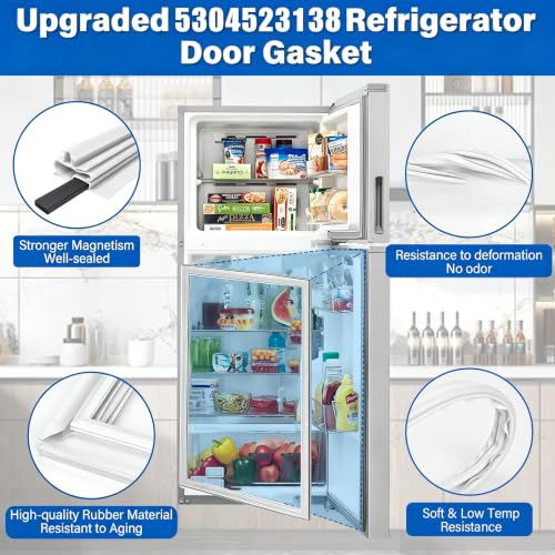 Image of Upgraded 5304523138 Refrigerator Door Gasket for Frigidaire Electrolux | 41.75″x28.8″ 5304523138 Replace 4960976 AP6979836 PS12746500 Fresh Food Door Gasket Replacement Fit FFHI1835VS0 FFTR2045VD0