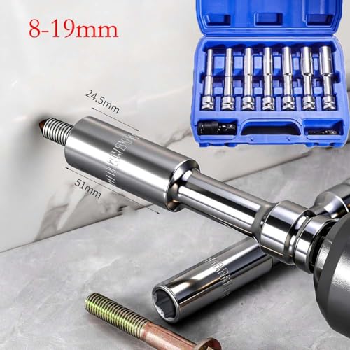 Clés à douille hexagonale Lecreatekit de 8 à 19 mm pour visseuse à percussion - 4