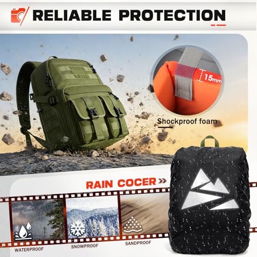 Mochila impermeable para cámara DSLR de 15.6 pulg miniatura 5