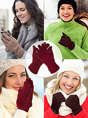 Image of Patelai 3 Pairs Womens Winter Gloves Touchscreen