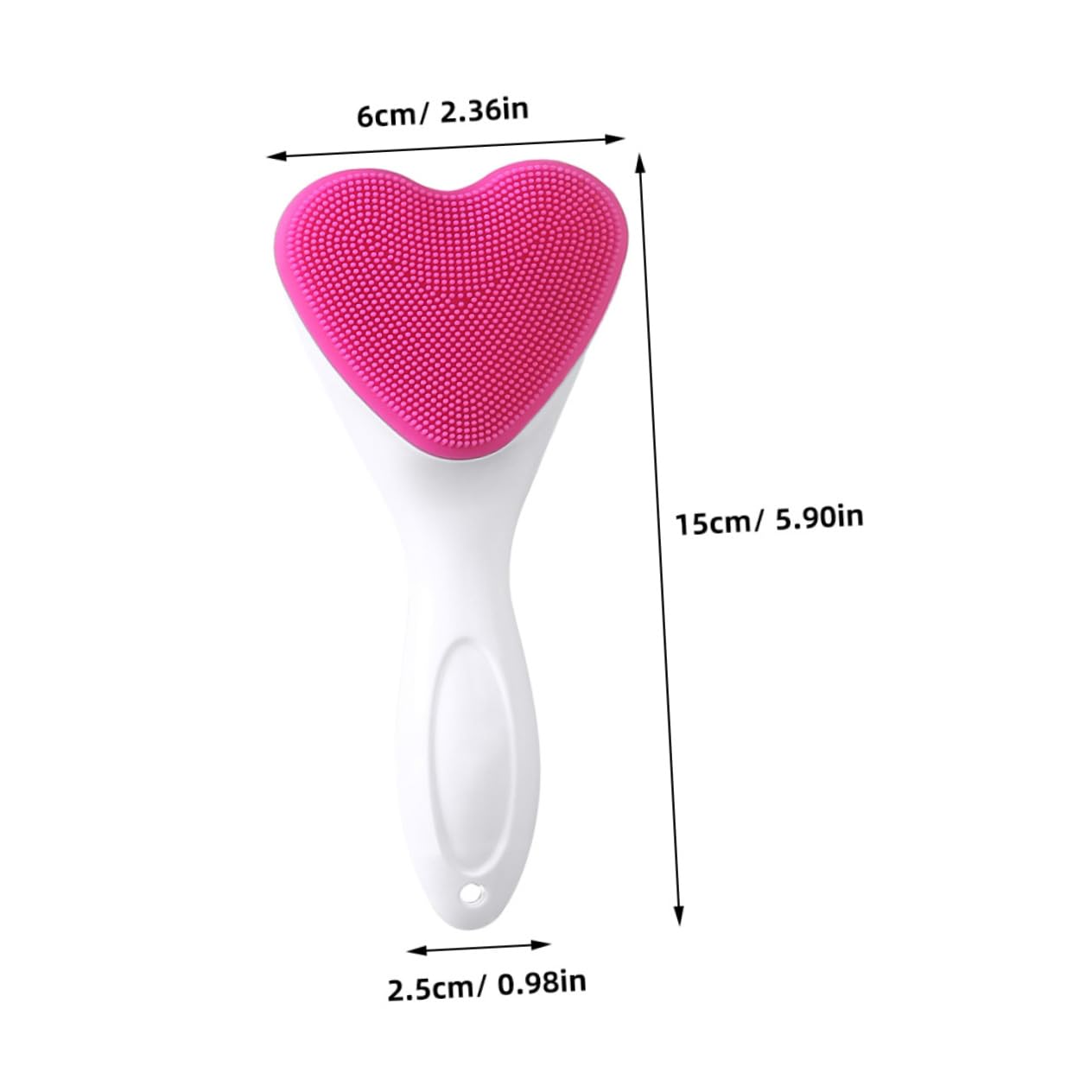 PLAFOPE Silicone Face Brush Heart Shaped Facial Washing Brush Gentle Cleansing Scrubber for Face