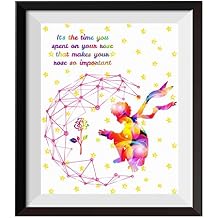 Uhomate The Little Prince Fox Le Petit Prince Little Prince Quotes Home Canvas Prints Wall Art Inspirational Quotes Wall Decor Living Room Bedroom Artwork C082 5X7
