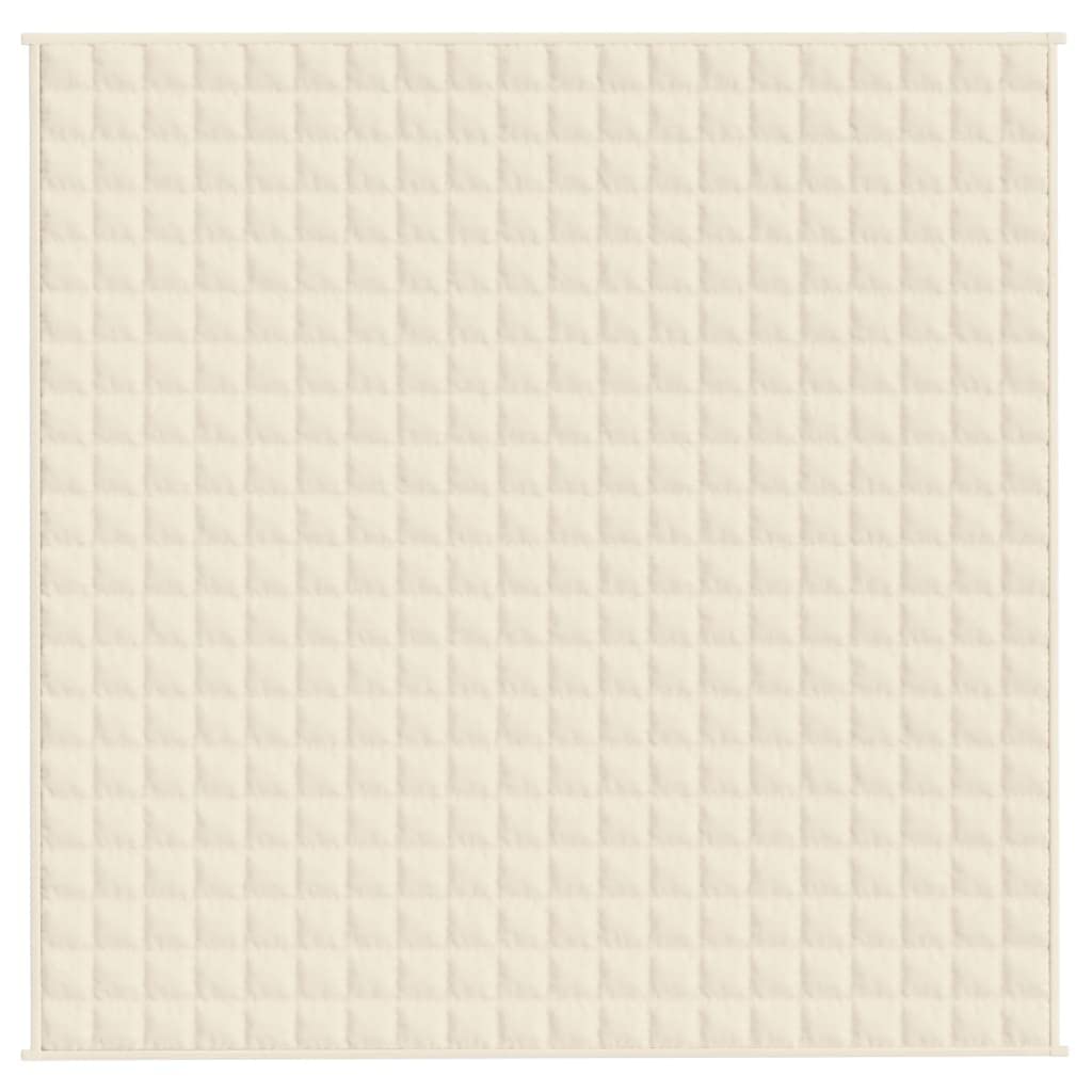 Genérico Manta con Peso Tela Color Crema Claro 200x200 cm 9 kg,Mantas-350814