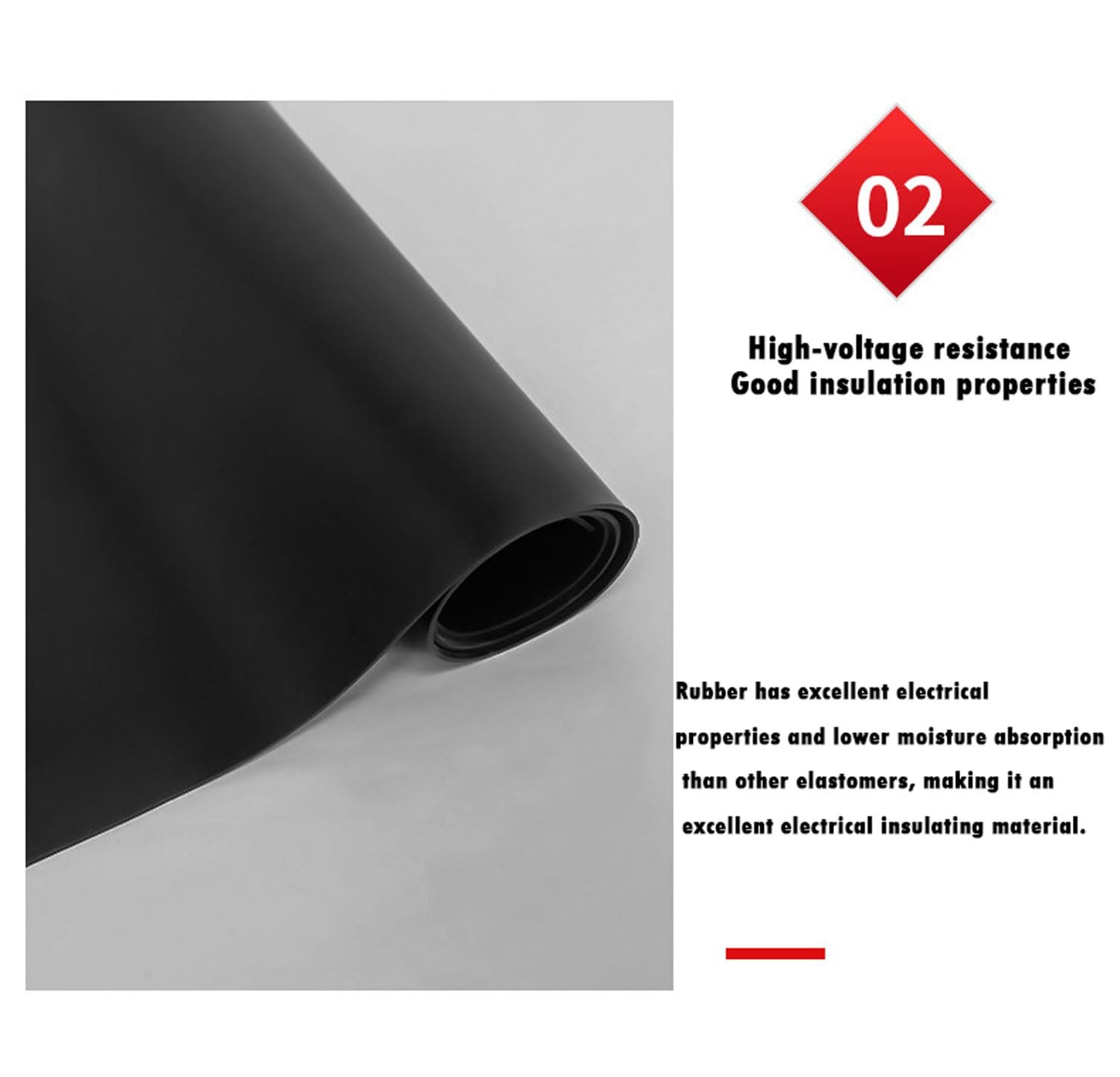 Neopren Gummiplatte 50x50cm Flexible Platte für Werkstatt DIY