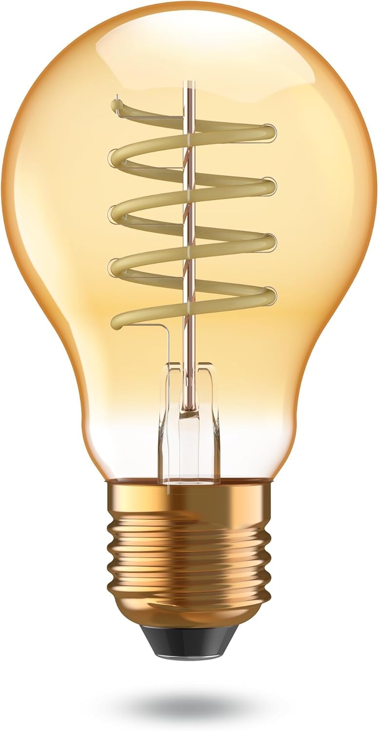 innr Zigbee E27 Smart Lampe, funktioniert mit Alexa und Hue* (Bridge erforderlich), LED Filament Glühbirne, Warmweiß, Dimmbar, Smart Home, 550lm, 4 Stück