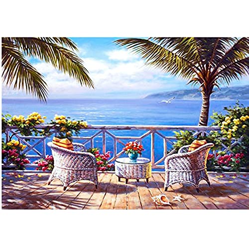 Diamond painting mer grand point de croix pour illuminer votre salon