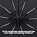 Umbrella,JUKSTG 10 Ribs Auto Open/Close Windproof Umbrella, Waterproof Travel Umbrella,Portable Umbrellas With Ergonomic Handle,Black