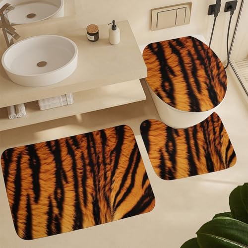 Rideau de douche en tissu Oxford et tapis de bain en polaire premium