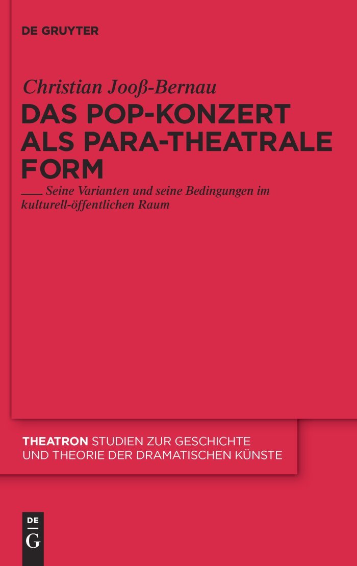 Concert pop para-théâtral analyse livre Theatron 55 art scénique espace culturel public