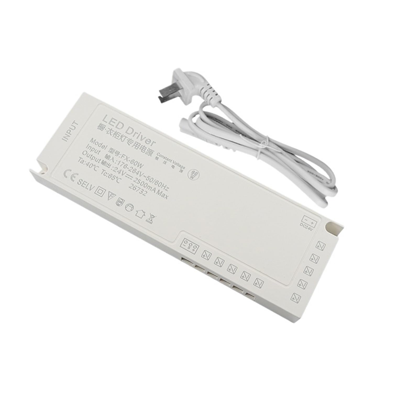 PWANUIGTE Cabinet Wardrobe Light Dedicated Power Supply 12v 24v 60w 100w 150w Strip Transformer(24 V60W-engineering funds)