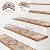 15 PCS Carpet Stair Treads for Wooden Steps 30inX8in Indoor Non Slip Stair Runner Reusable Edging Stair Rugs Rubber Backing Safety Mats for Kids Elders and Pets,Orange & Blue