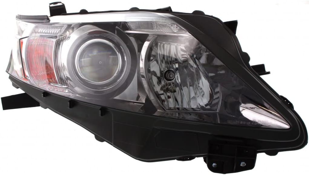 CarLights360 For 2010-2012 Lexus RX350 Headlight Driver and Passenger Side DOT Certified Bulbs Included LX2502147 LX2503147 - Replaces 81150-0E050, 81110-0E050; Type 1; for Canada Built; Chrome Bezel