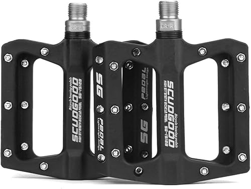 Miniatura 7 de Pedal de bicicleta MTB, fibra de nailon, antideslizante, 916 pulgadas, plataforma de bicicleta, pedales planos para bicicleta BMX Road Mountain