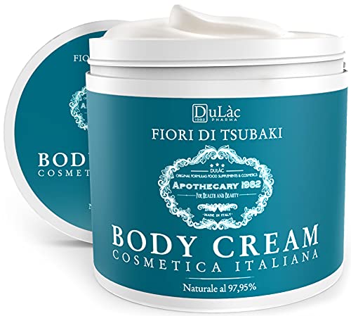 Dulac-Natural-Body-Cream-for-Dry-Skin-Body-Firming-Cream-with-Tsubaki-Oil-Vanilla-and-Passiflora-ideal-for-Women-and-Men-with-Very-Dry-Skin Dulàc Natural Body Cream Super Moisturizing and Scented Made in Italy, Nourishing for Very Dry Skin, Quick Absorption, Rich in Firming Ingredients - for Woman and Man