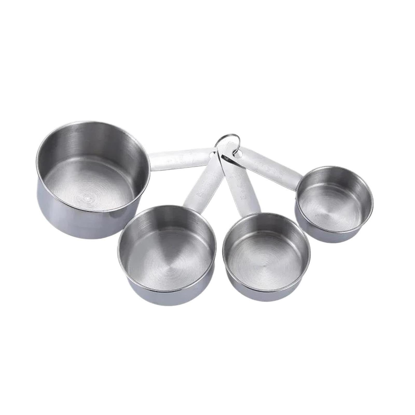 Juego apilable de cucharas medidoras de acero inox para hornear | Escala clara; cucharas profundas y alargadas para café y especias(10PCS Set)